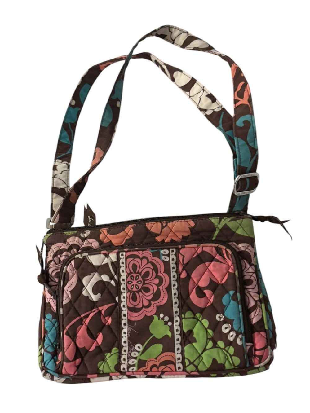 Retired Vera Bradley Lola Quilted Cotton Little Hipster Crossbody Bag